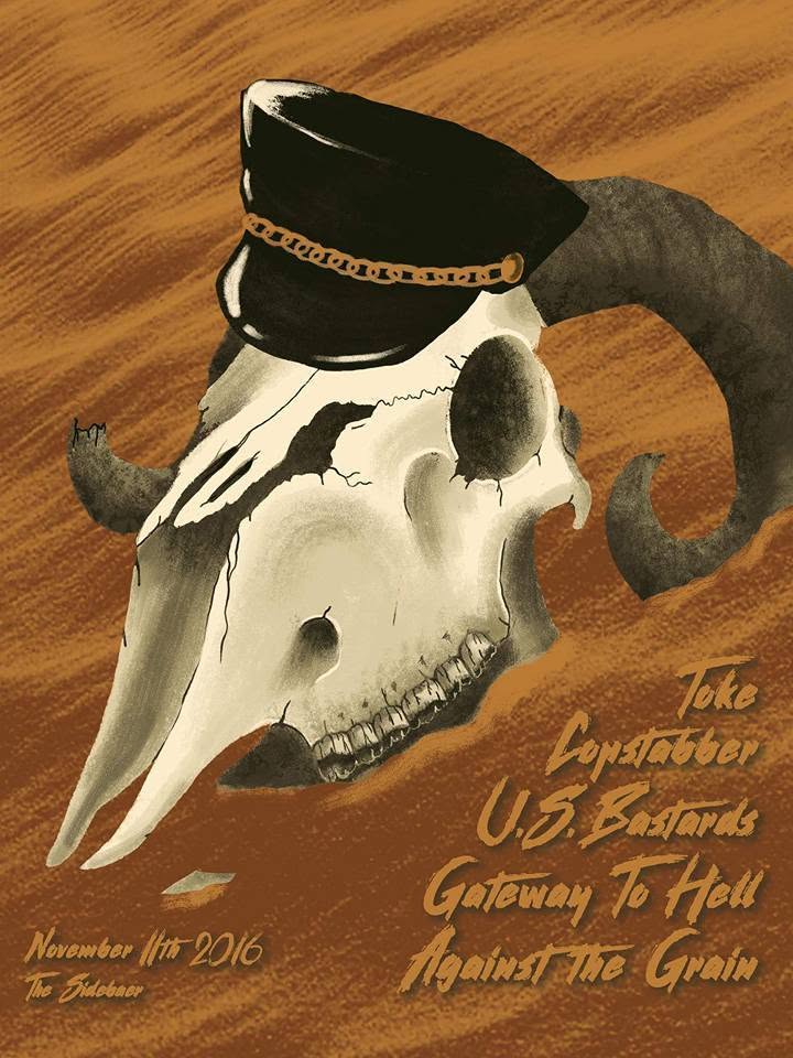 Toke / Copstabber / U.S. Bastards at The Sidebar flyer