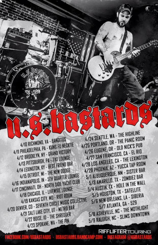 U.S. Bastards Riff Lifter Touring national tour flyer